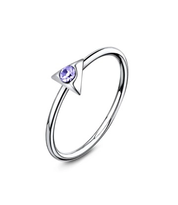 Bezel Set Stone Triangle Nose Rings NSKR-03